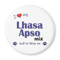 I Love My Lhasa Apso Mix (Male Dog) magnets