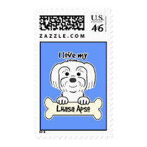 I Love My Lhasa Apso Stamp