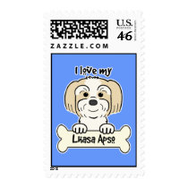 I Love My Lhasa Apso Stamps