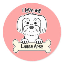 I Love My Lhasa Apso stickers