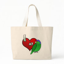 I Love my Lilac Crowned Amazon bags