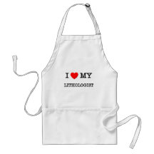 I Love My LITHOLOGIST Aprons