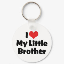 I Love My Little Brother Keychain