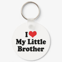 I Love My Little Brother Keychain