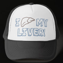 I Love My Liver hats