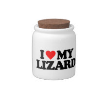 I LOVE MY LIZARD CANDY JARS