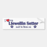 I Love My Llewellin Setter (Male Dog) Bumper Sticker