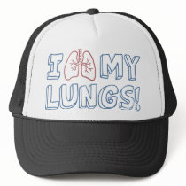 I Love My Lungs Mesh Hats
