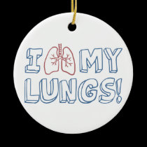 I Love My Lungs ornaments