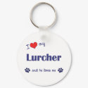 I Love My Lurcher (Male Dog) keychains by thatsalottadogs I Love My Lurcher (Male Dog) keychains
