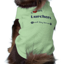 I Love My Lurchers (Multiple Dogs) Doggie Tshirt