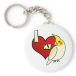 I Love my Lutino Cockatiel Key Chains