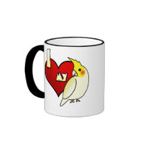 I Love my Lutino Cockatiel Mug