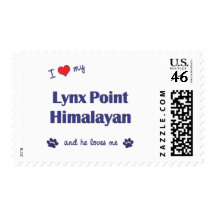 I Love My Lynx Point Himalayan (Male Cat) Stamps