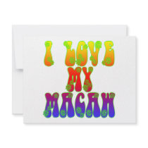 I Love My Macaw invitations by BirdsOfParadise I Love My Macaw invitations