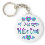I Love My Maine Coon Cat Keychains