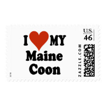 I Love My Maine Coon Cat Merchandise Postage Stamp