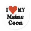 I Love My Maine Coon Cat Merchandise stickers by janbalaya I Love My Maine Coon Cat Merchandise stickers