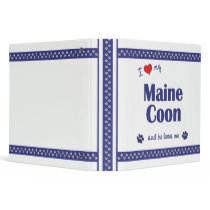 I Love My Maine Coon (Male Cat) Binders