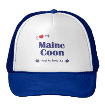I Love My Maine Coon (Male Cat) Mesh Hat