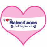 I Love My Maine Coons (Multiple Cats) Cut Out