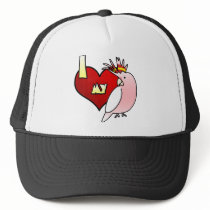 I Love my Major Mitchell's Cockatoo hats by MenagerieMayhem I Love my Major Mitchell's Cockatoo hats