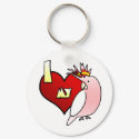 I Love my Major Mitchell's Cockatoo keychains