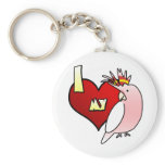 I Love my Major Mitchell's Cockatoo Keychain