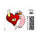 I Love my Major Mitchell's Cockatoo Postage Stamps by MenagerieMayhem I Love my Major Mitchell's Cockatoo Postage Stamps
