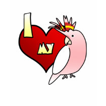 I Love my Major Mitchell's Cockatoo T-Shirt by MenagerieMayhem I Love my Major Mitchell's Cockatoo T-Shirt