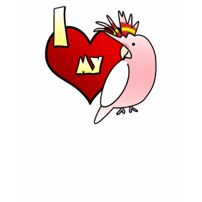 I Love my Major Mitchell's Cockatoo TShirt by MenagerieMayhem