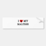 I LOVE MY MALTESE BUMPER STICKER
