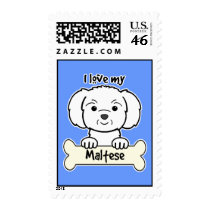 I Love My Maltese Stamps