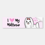 I Love My Maltese (show cut) Bumper Sticker