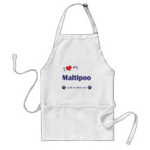 I Love My Maltipoo (Male Dog) Apron