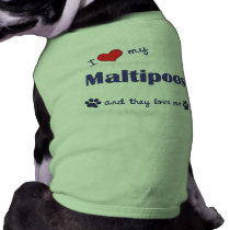 I Love My Maltipoos (Multiple Dogs) pet clothing by dogadoodle I Love My Maltipoos (Multiple Dogs) pet clothing