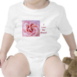 I Love My Mama! Baby Creepers Pink Rose Flower