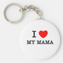 I Love My Mama Keychains