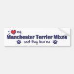 I Love My Manchester Terrier Mixes (Multiple Dogs) Bumper Stickers
