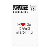 I Love My Math Teacher postage