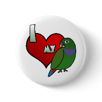 I Love my Maximilian Pionus Button