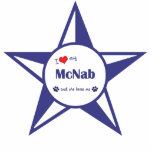 I Love My McNab (Female Dog) Photo Cut Out