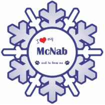I Love My McNab (Male Dog) Photo Cutouts