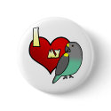 I Love my Meyers Parrot buttons by MenagerieMayhem I Love my Meyers Parrot buttons