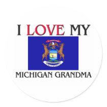 I Love My Michigan Grandma stickers by flagshirt I Love My Michigan Grandma stickers