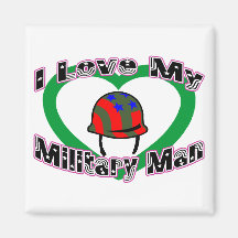 I Love My Military Man Refrigerator Magnet