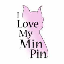 I Love My Min Pin Photo Sculpture