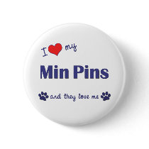 I Love My Min Pins (Multiple Dogs) buttons by thatsalottadogs I Love My Min Pins (Multiple Dogs) buttons