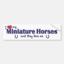 I Love My Miniature Horses (Multiple Horses) Bumper Stickers