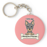 I Love My Miniature Pinscher Key Chains